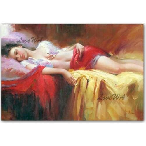 Latest Sexy Nude Girl Oil Painting Wall Decor Picture Pure Hand-painted Wall Decoration Art Pieces Figure Paintings Artwork