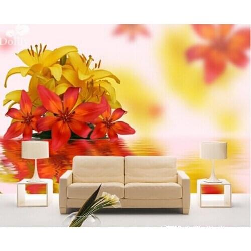 Custom home decor wallpaper,3D flower wallpaper mural for living room bedroom wall background wall waterproof vinyl wallpaper