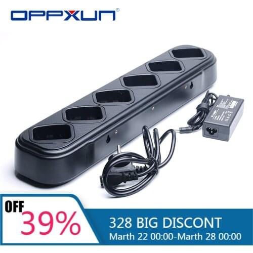 OPPXUN Multiplex Charger 6-Way Walkie Talkies for Motorola GP3688 GP3188 EP450 PR400 CP140 CP150 CP160 CP180 CP200 CP250 Radios