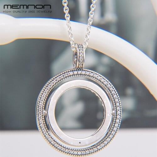 Memnon 2018 Autumn Spinning Hearts of Necklace 925 sterling silver jewelry pendant necklaces for women silver fashion jewelry