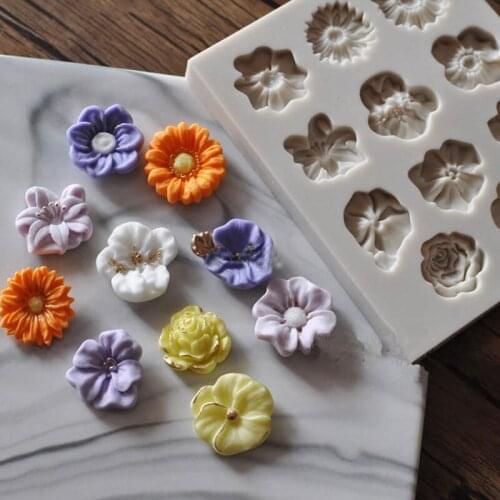 1 piece Flower Silicone Mold Fondant Mold Cake Decorating Tools Chocolate Gumpaste Flower Mold