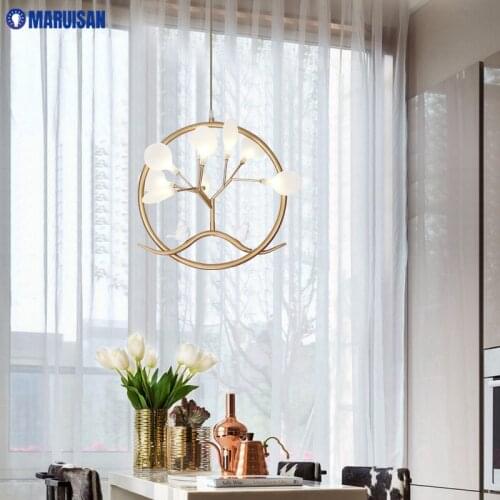 Modern Personality Pendant Light For Foyer Master Bedroom Hotel Hall Kitchen Indoor Warm Home Lamp Decoration Fixtures AC90-260V
