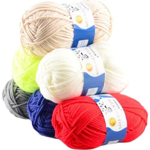 TPRPYN 50g=1Pc 95M Yarn For Knitting Milk Cotton Soft wool to crochet knit yarn line Hand needlework Knitting Threads DIY
