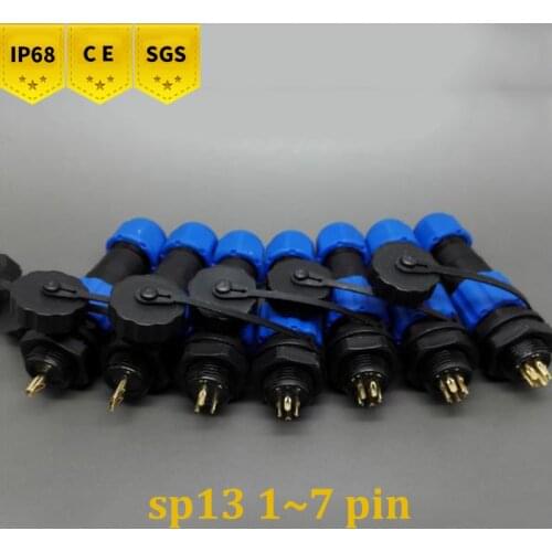 SP1310 SP1312 waterproof connector SP13 2pin 3pin 4pin 5pin 6pin 7pin IP68 connectors plug and socket