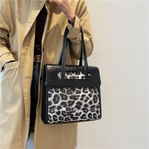 Women Bags Handbag Tote Bag Shoulder Bag Women Purse Fashion Leopard Designer Bag Casual PU Leather 2021 New Trend High Capacity