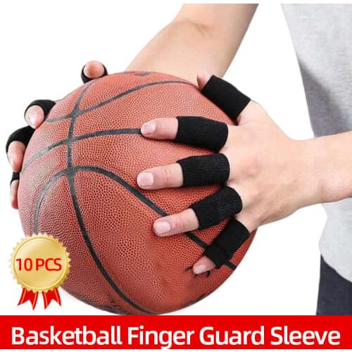 10pcs Anti-slip Finger Guard Stretchy Sports Finger Sleeves Basketball Volleyball Special Fitness Protective Gear