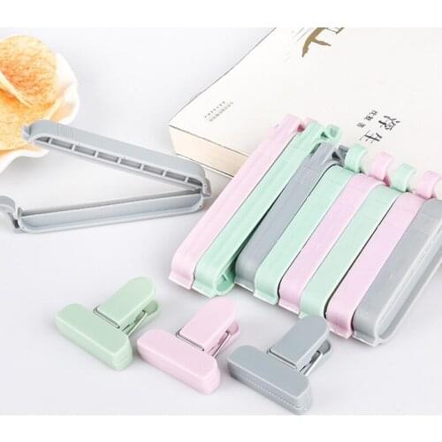 12Pcs/set Bag Clips Snack Fresh Food Storage Bag Sealer Kitchen Tool accessories Vacuum Sealer Clamp Food Clip Kitchen Utensils