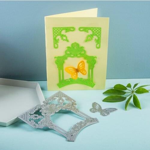 2020 dies Lace Background Photo Frame Butterfly metal cutting dies Scrapbooking dies paper knife mould blade punch stencils dies