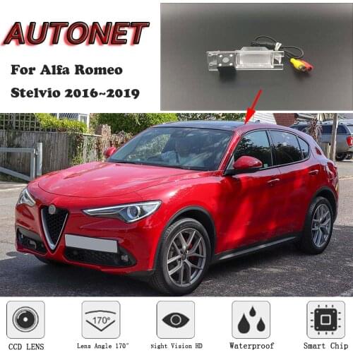 AUTONET HD Night Vision Backup Rear View camera or Bracket For Alfa Romeo Stelvio 2016~2019/ Licence plate camera