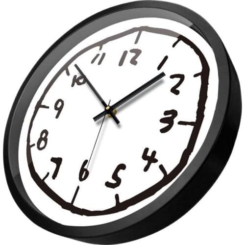 Large Wall Clock Silent Bedroom Creative Graffiti-drawing-room Wall Clocks Home Decor Kitchen Clock Wall Watch Horloge Gift FZ54