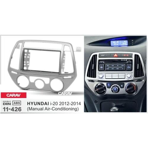 CARAV 11-426 Top Quality Radio Fascia for HYUNDAI i-20 (Manual Air-Conditioning) Stereo Fascia Dash CD Trim Installation Kit