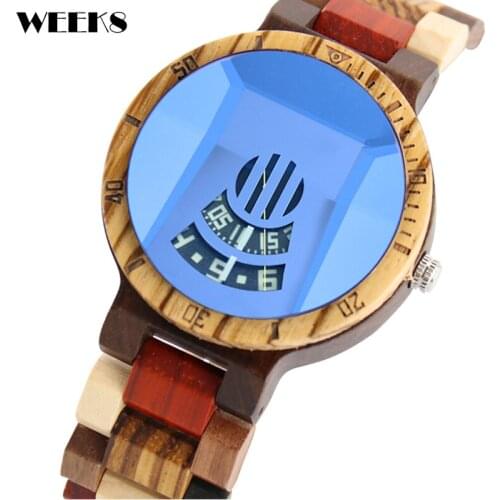 Natural Wood Watch for Men Quartz Watches Creative Car Design Colorful Full Wooden Band Male Wristwatch Clock Relogio Masculino