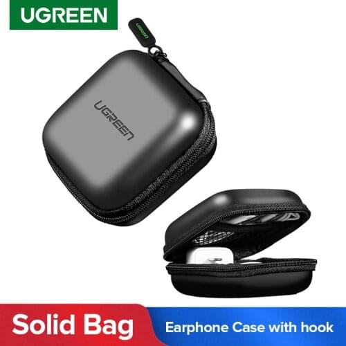 Ugreen Earphone Case USB Cable Hard Bag For Airpods Earpods Headphone Ear Pads Wireless Bluetooth Earphone Storage Accessories