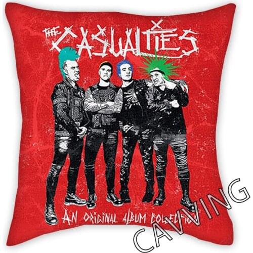 The Casualties Band 3D Printed Polyester Decorative Pillowcases Throw Pillow Cover Square Zipper Pillow Cases Fans Gifts