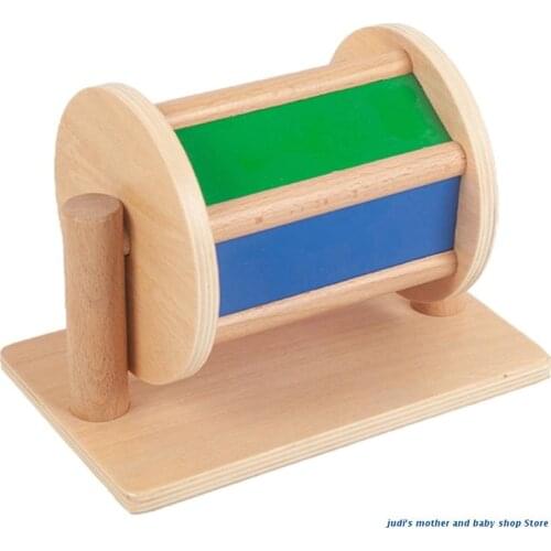 67JC Wooden Textile Drum Montessori Teaching Aids Suitable for early Learning Centre Create Montessori Environment