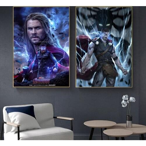 Canvas Painting Marvel Avengers Superhero Movie Comic Character Posters and Prints Fashion Wall Art Pictures for Kid Home Decor
