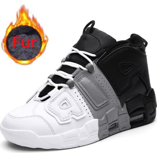 New Warm Running Boots Light Weight Runnning Shoes High Ankle Fur Comfortable Walking Mens Sneakers Winter Athletic Shoes