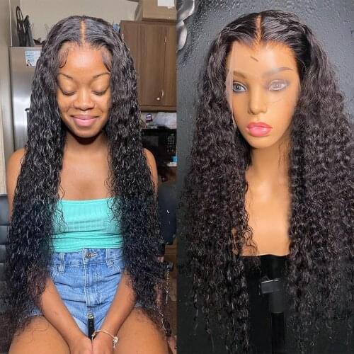 Deep Wave Frontal Wig Human Hair Wigs For Women Human Hair Wet And Wavy 30 Inch Water Wave Lace Front Wig Curly Human Hair Wig