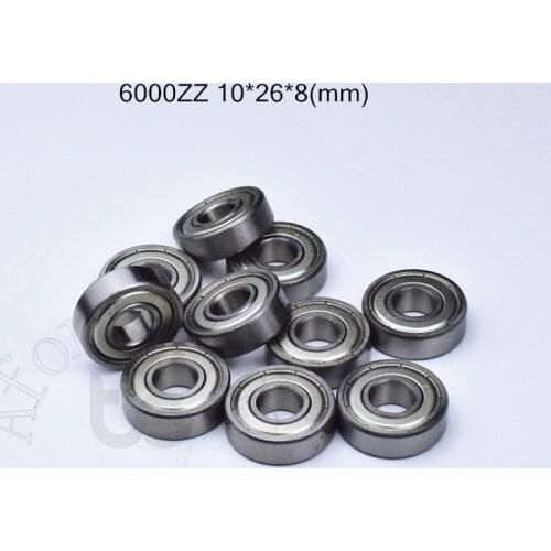 6000ZZ 10Pieces bearing 10*26*8(mm) ABEC-5 6000 6000z 6000ZZ chrome steel deep groove bearing