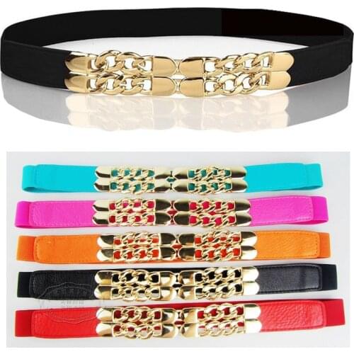 Fashion luxury gold belt Womens accessories Womens belt metal skirt stretch gold skirt belt designer belts men high quality