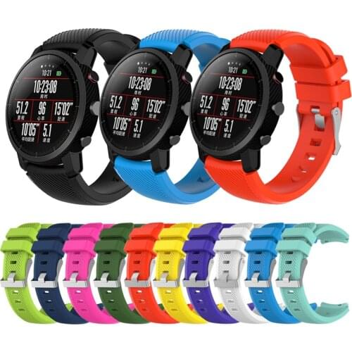 Soft Silicagel Sports Watch Band Strap for Xiaomi Amazfit Stratos 2/2S Watch Bracelet for Amazfit Pace Strap Accessories 22mm