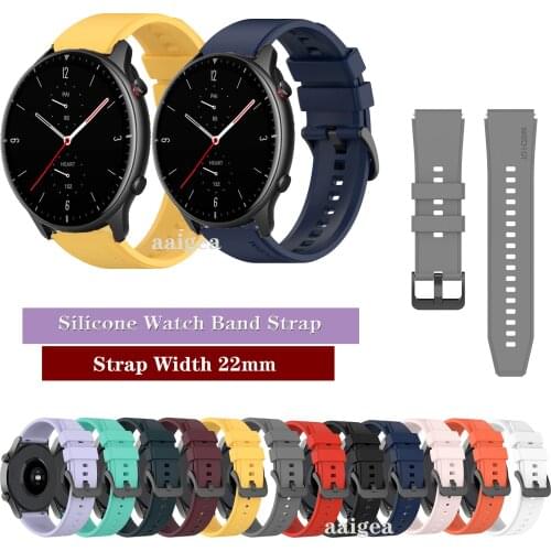 22mm Silicone Band Strap For Huami Amazfit GTR 47mm GTR2 for Huami Pace Stratos 2 2S 3 Wristband Sport Replacement Bracelet