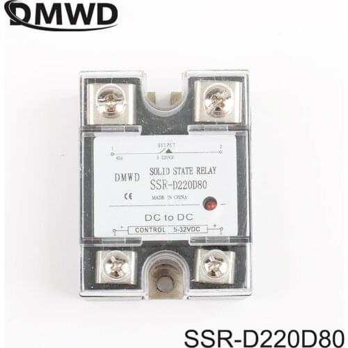 Solid state relay with indicator SSR-80DD 80A 5-32V DC TO 5-220V DC SSR 80DD relay solid state SSR-D220D80