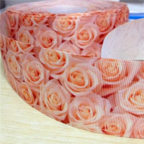 Pick Size 9 16 22 25 38 50 75 mm width flower Ribbons floral Printed Grosgrain Ribbon or Satin Ribbon F010