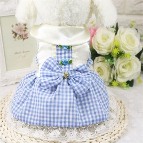 XS-XL Summer Pet Dog Dress Tutu Skirt Wedding Dog Dress Pet Princess Dresses Fashion Pet Clothes for Small Dogs Yorkie