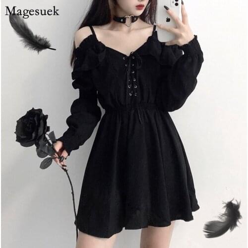 Women 2021 V-Neck Black Mini Dress Spaghetti Strap Summer Dress Female Party Off Shoulder Plus Size Dresses Sexy Vestidos 13434