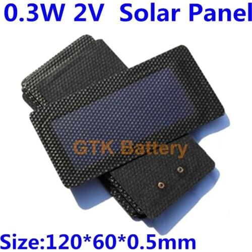 10pcs Durable Solar Panel Foldabing Flexibility 0.3W 2V Waterproof Charging Solar Generator Charger Solar Cells