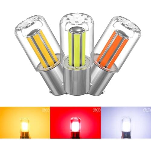1156 1157 Led Bulb BA15S BAY15D P21W P21/5W LED R5W R10W Car Turn Signal Lights Reverse Lamp COB 12V Automobile White Red Yellow