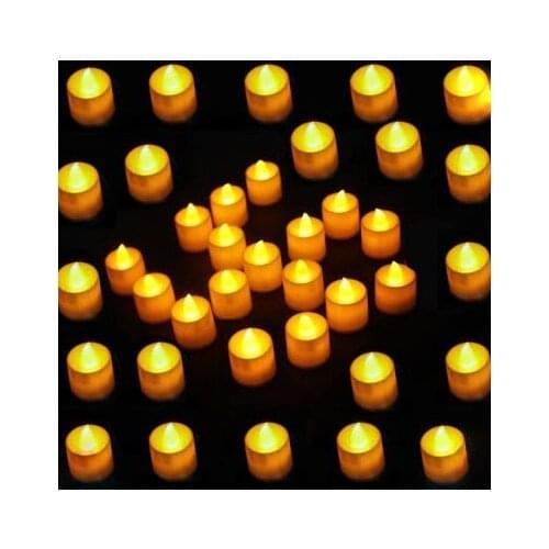 30PCS Christmas Flameless LED Tealight Tea Plastic Romantic Candles Light Battery Operated Wedding Birthday Party Decoration