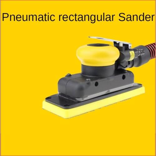 70x198MM Pneumatic Sanding Machine Square Air Orbital Sander Central Vacuum Ready Polisher Grinder With 5M Vacuum Tube