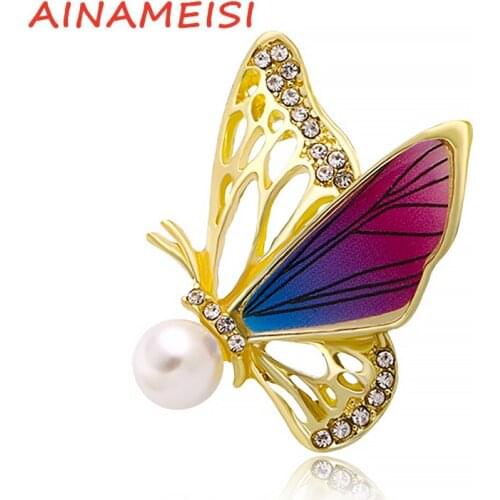 AINAMEISI Butterfly Brooches For Clothes China