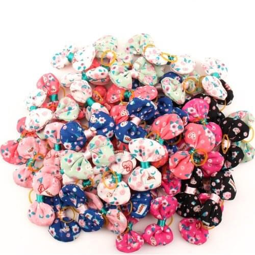 Dogs Bows Hair Accessories fruit ice cream Yorkshire terrier For Pets Supplies Hair Clips Grooming Table Bows kokardki dla psa