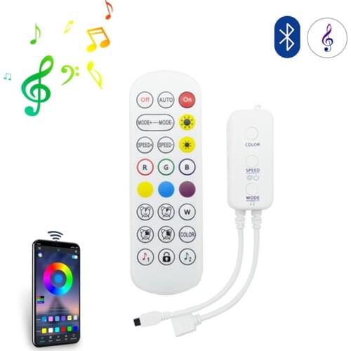 Bluetooth Music Wireless Controller with Remote DC 12V RGB IR Wifi Bluetooth LED Controller for SMD 5050 2835 RGB led strip