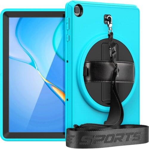 Tablet Case For Huawei Matepad T10 T10S 10.1inch 360 Rotatable Kickstand with Hand&Neck Strap Drop protection Caver+Film+Pen