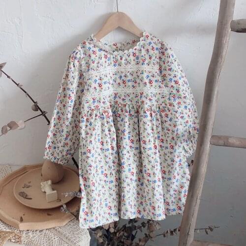 Kids Baby Girls Princess Dresses For Girls Floral Dresses Spring Autumn Cute Kids Girl Dress Girls Long Sleeve Dress