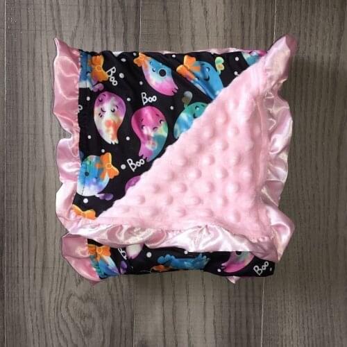 Baby knitting cute ghost print blanket baby children cotton soft blanket