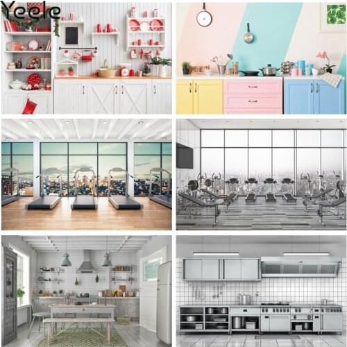 Yeele Interior Kitchen Decor Shelves Stocking Family Photography Backgrounds Customized Photographic Backdrops for Photo Studio