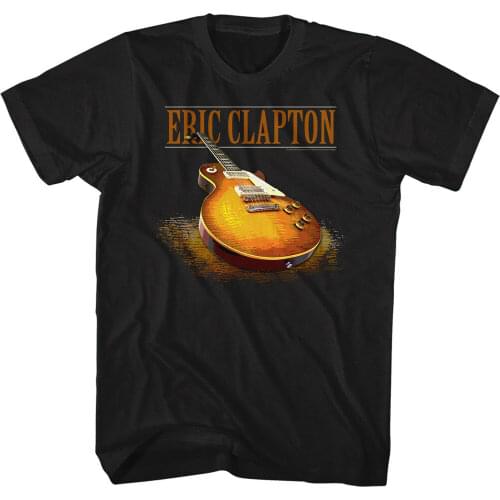 Eric Clapton Gibson Les Paul Sunburst Mens T Shirt Rock & Blues Music Merch
