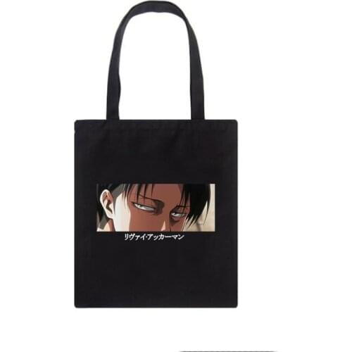 New Japanese Anime Attack on Titan canvas bag Women bag large-capacity casual shopper bag Harajuku gothic women shoulder bag