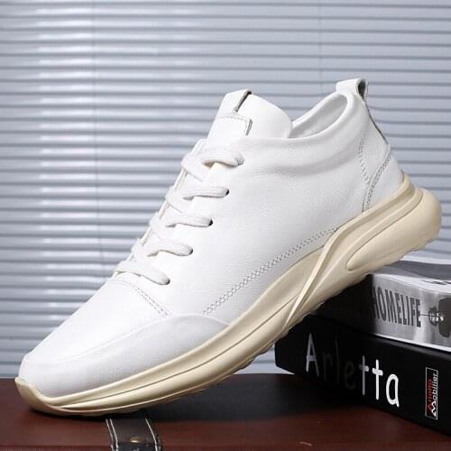 Warm Leather Shoes Mens Genuine Leather Mens Casual Shoes Plus Velvet Sneakers Men Shoes Winter Snow Sneakers