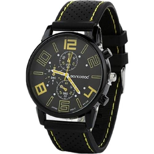 Men Sports Watch Casual Silicone Band Quartz Analog Men Elegant Design Stainless Steel Round Fashion women Wrist Watches Clock