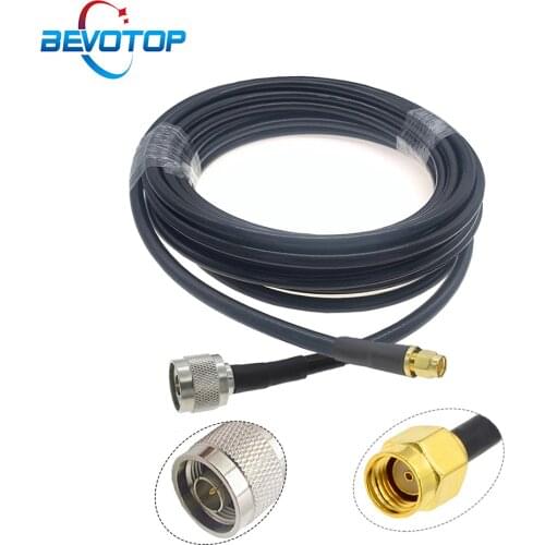 N Type Male Plug to RP-SMA Male RF Adapter LMR240 Cable 50ohm 50-4 Coaxial Pigtail Jumper 4G 5G LTE Extension Cord 50CM~50M