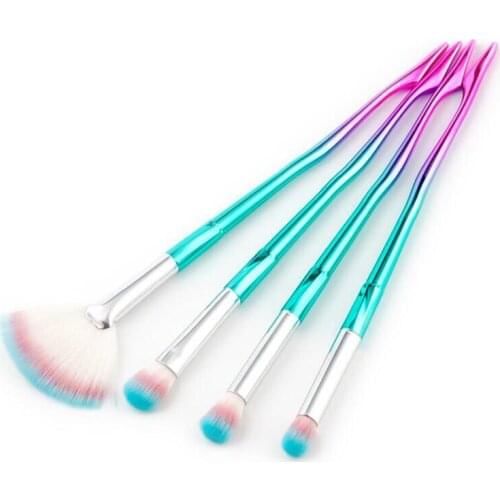4Pcs Makeup Brushes Set Foundation Power Eyeshadow Contour Eye Beauty Make Up Tool Brush Kit Leg Shaped