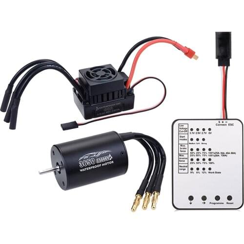 New Waterproof 3650 2300KV 3100KV 3900KV Brushless Motor 60A ESC for Tamiya Traxxas Slash Bandit Redcat 1/10 RC Car Truck Parts
