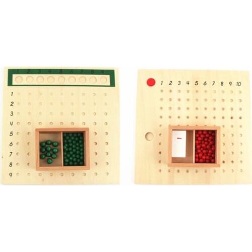 Childrens Toys Wooden Multiplication/ Division Bead Board Montessori Mathematics Materials Kids Math Toy for 3~6 Years Old