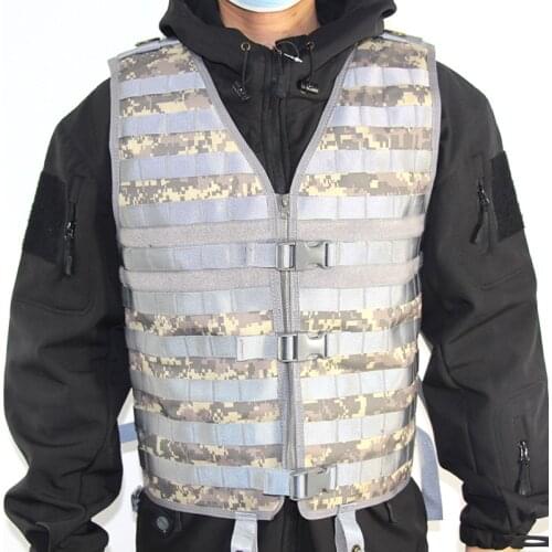 Hunting Military Tactical Camouflage Molle Vest Wargame Combat Outdoor Vest CS Outdoor Airsoft Shoot Vest Hunting Clothes Black